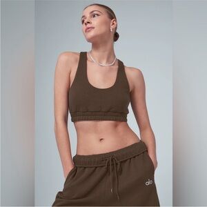 Alo yoga scoop neck sweatshirt bra